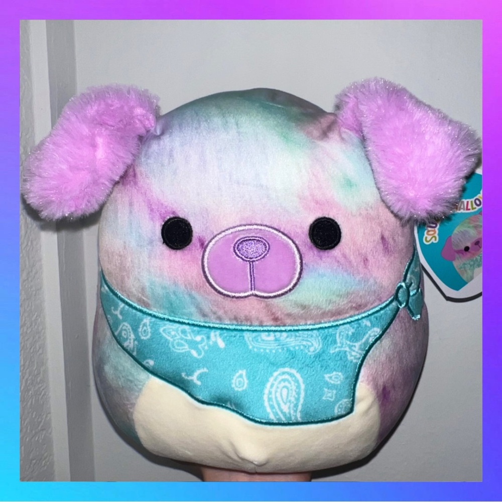 Squishmallow Tie Dye Dog NWT